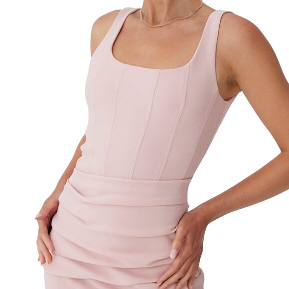 $220 NWT FINDERS KEEPERS Australia Addison DRESS US 6 lt pink - Picture 2 of 12